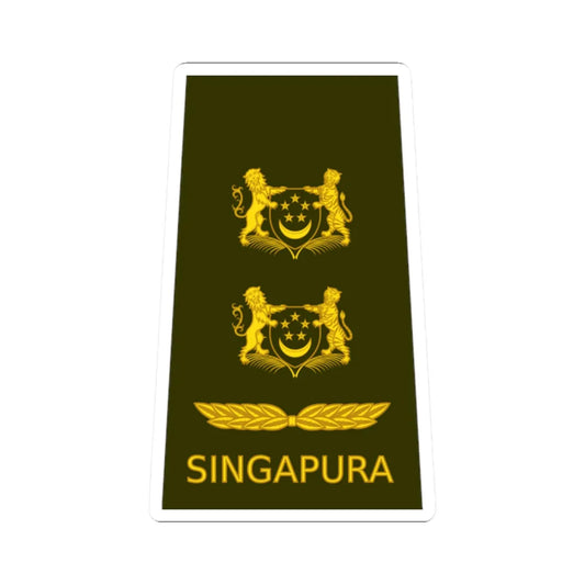 06 RSA OF04b (Singapore) (Military Rank) STICKER Vinyl Kiss-Cut Decal 2 Inch White - The Sticker Space