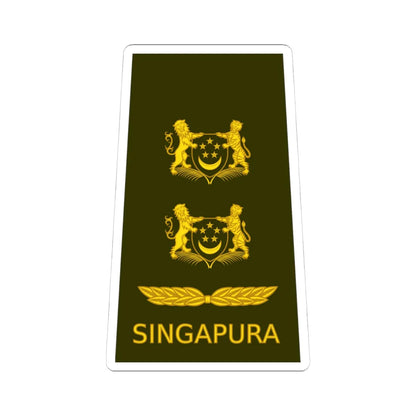 06 RSA OF04b (Singapore) (Military Rank) STICKER Vinyl Kiss-Cut Decal 4 Inch White - The Sticker Space