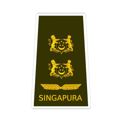 06 RSA OF04b (Singapore) (Military Rank) STICKER Vinyl Kiss-Cut Decal 6 Inch White - The Sticker Space