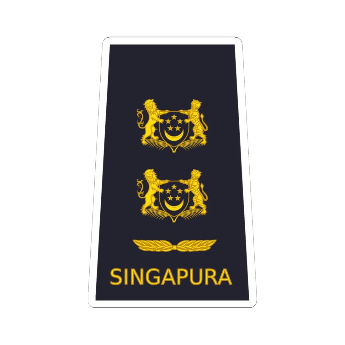 06 RSAF OF04b (Singapore) (Military Rank) STICKER Vinyl Kiss-Cut Decal 6 Inch White - The Sticker Space