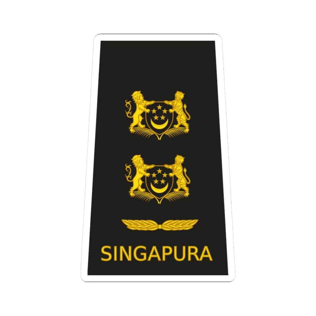 06 RSN OF04b (Singapore) (Military Rank) STICKER Vinyl Kiss-Cut Decal 3 Inch White - The Sticker Space