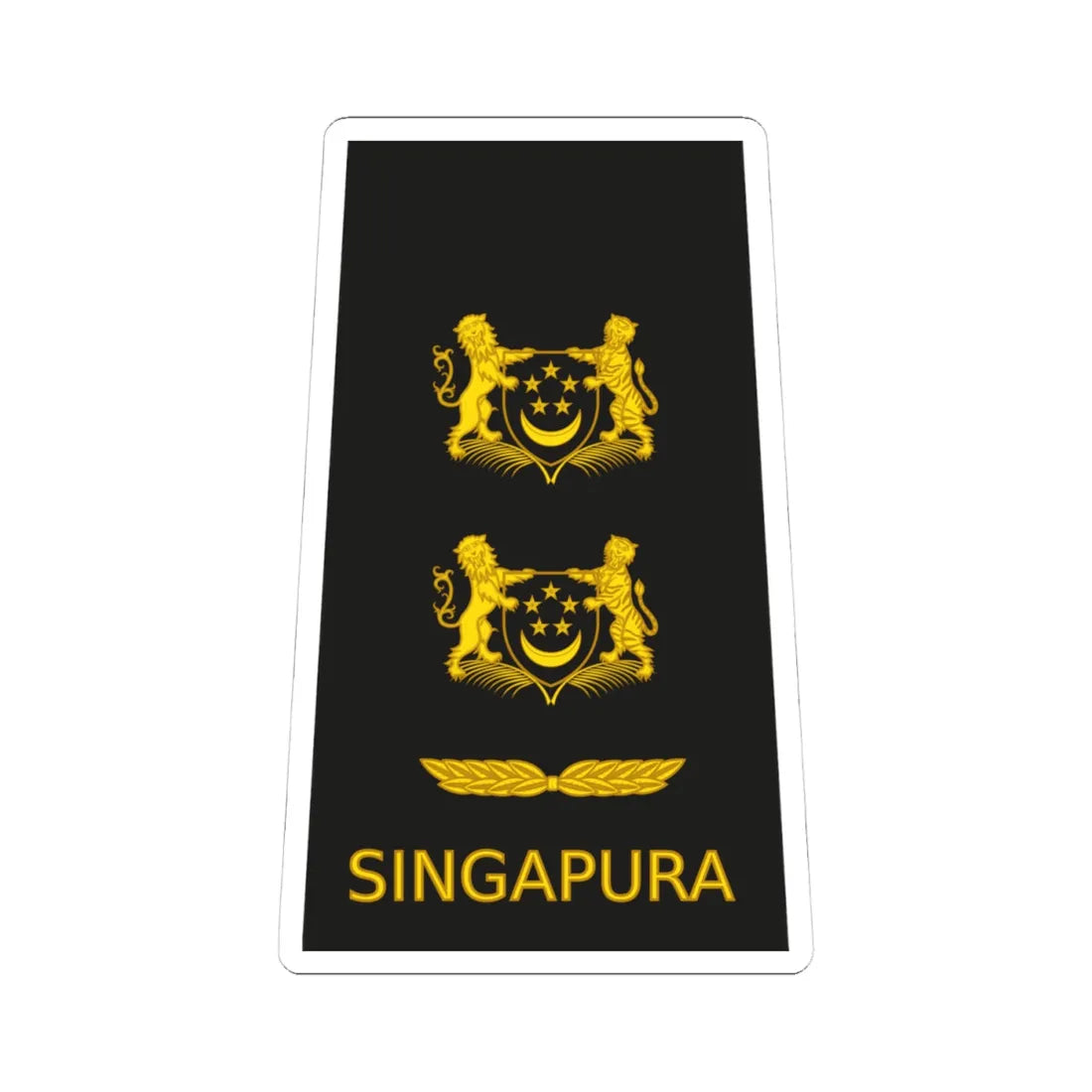 06 RSN OF04b (Singapore) (Military Rank) STICKER Vinyl Kiss-Cut Decal 4 Inch White - The Sticker Space