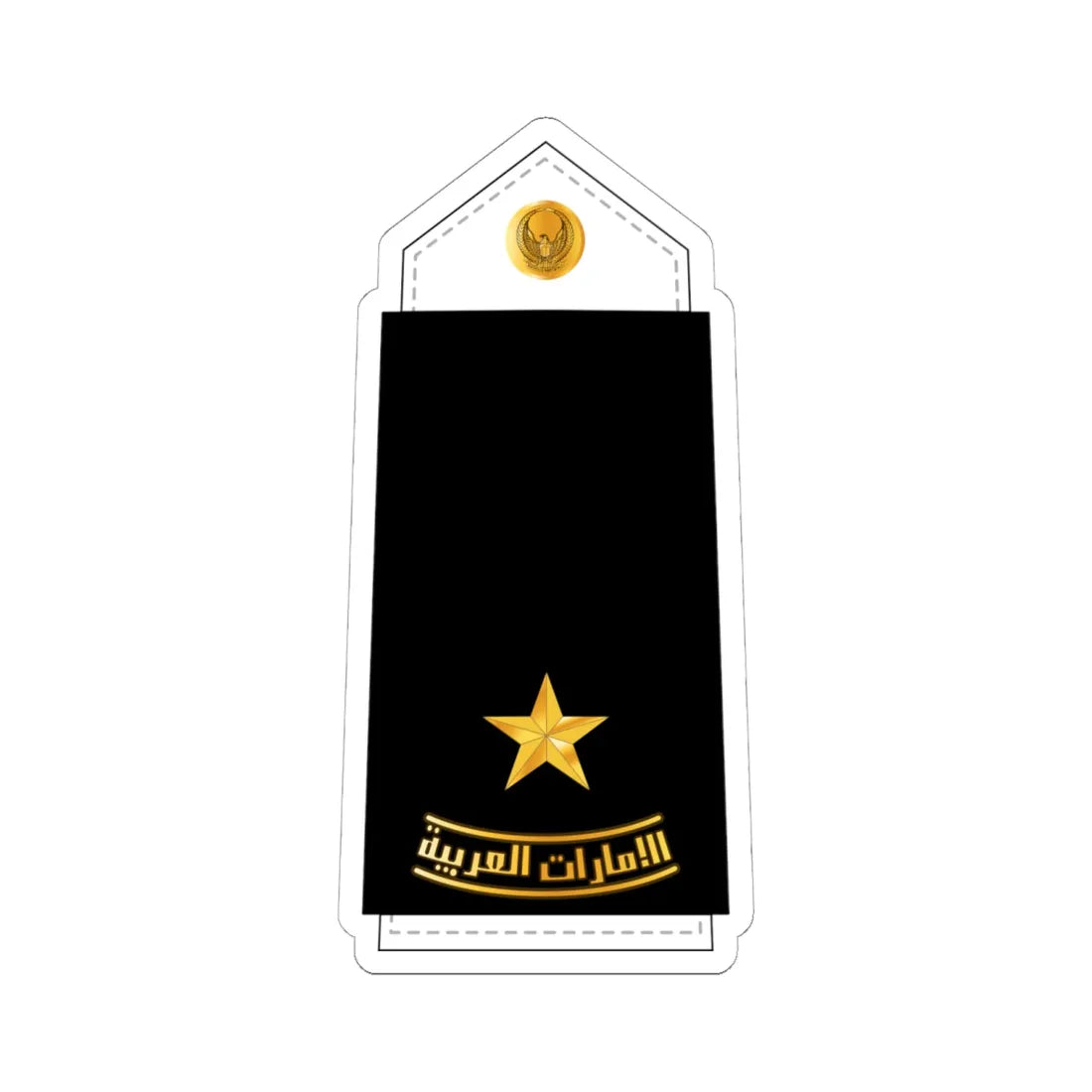 06 UAEN 2LT (United Arab Emirates) (Military Rank) STICKER Vinyl Kiss-Cut Decal 6 Inch White - The Sticker Space