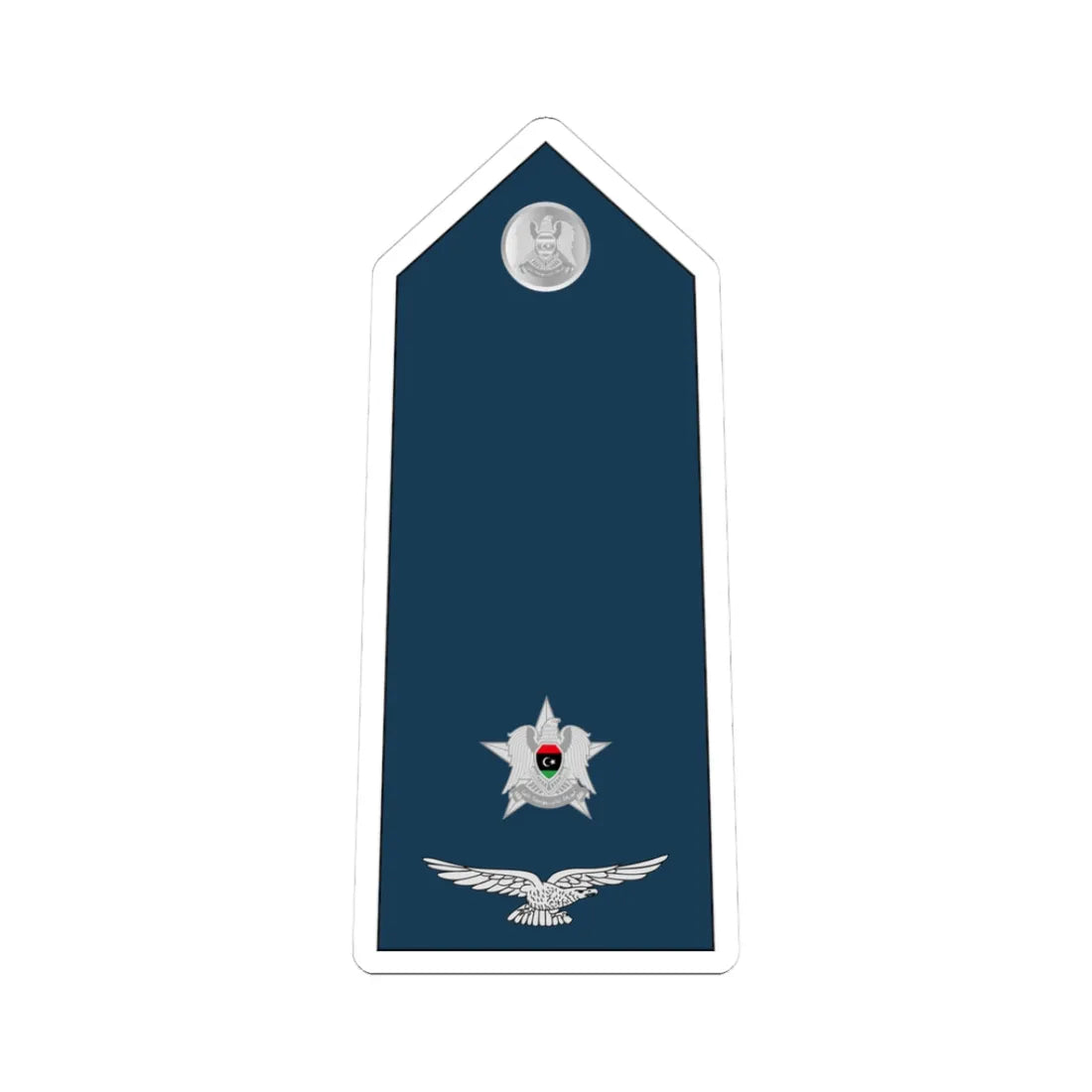 06.Libyan Air Force 2LT (Libya) (Military Rank) STICKER Vinyl Kiss-Cut Decal 3 Inch White - The Sticker Space