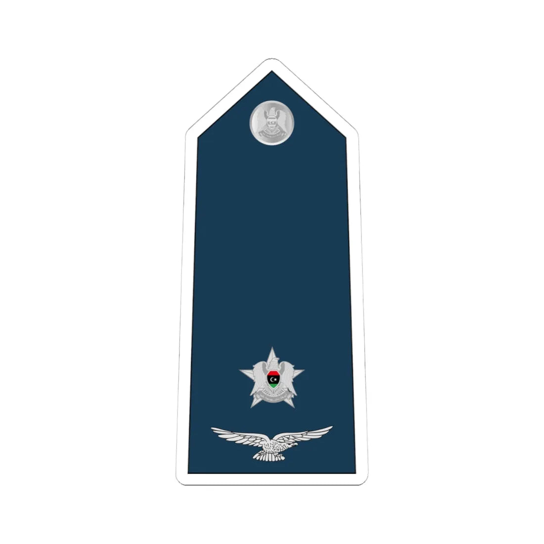 06.Libyan Air Force 2LT (Libya) (Military Rank) STICKER Vinyl Kiss-Cut Decal 4 Inch White - The Sticker Space