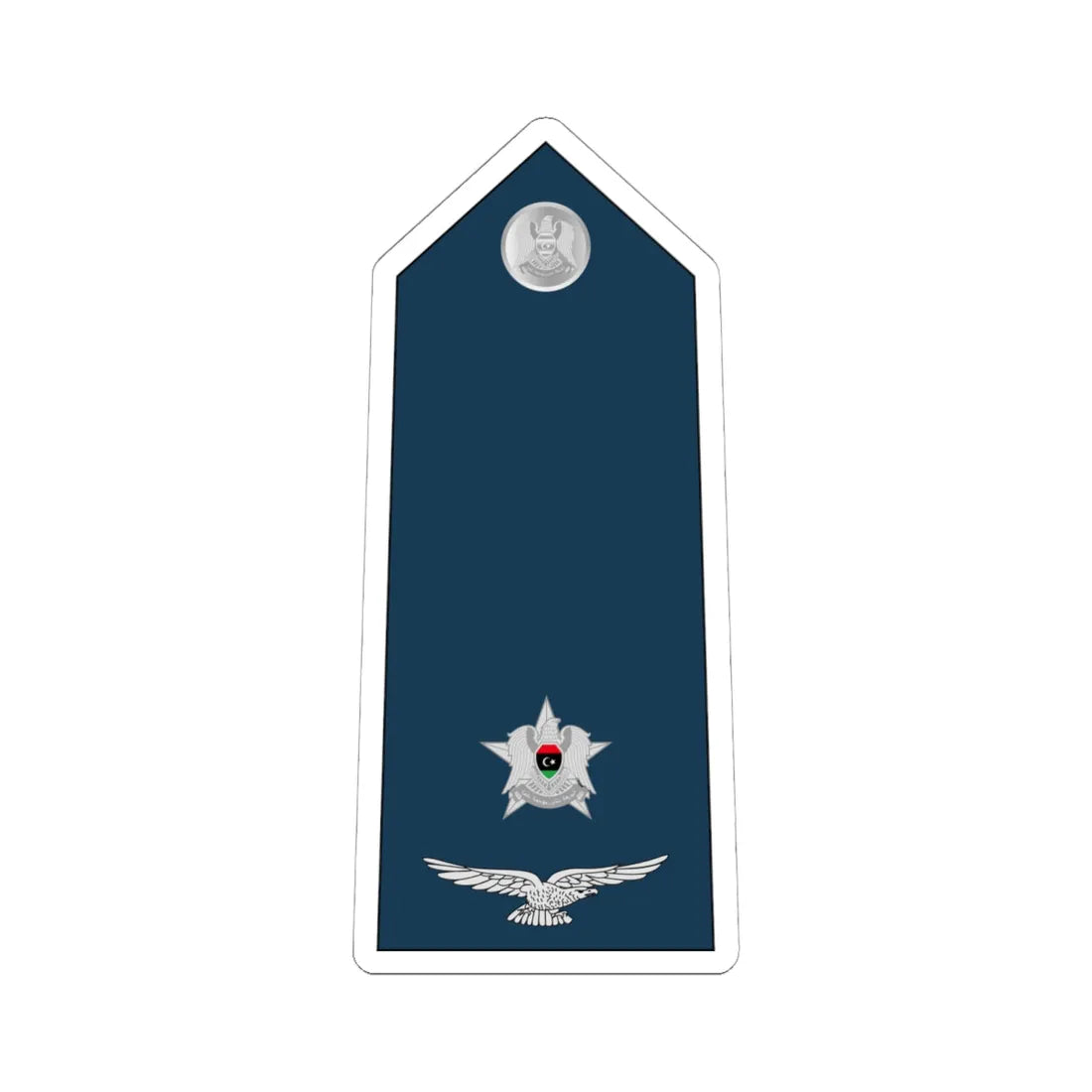 06.Libyan Air Force 2LT (Libya) (Military Rank) STICKER Vinyl Kiss-Cut Decal 6 Inch White - The Sticker Space