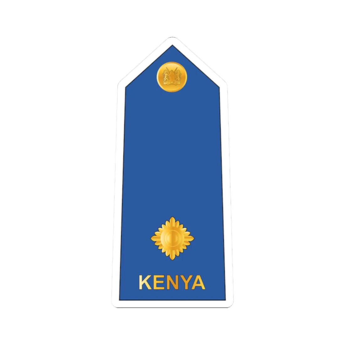 07. Kenyan Air Force 2LT (Kenya) (Military Rank) STICKER Vinyl Kiss-Cut Decal 2 Inch White - The Sticker Space