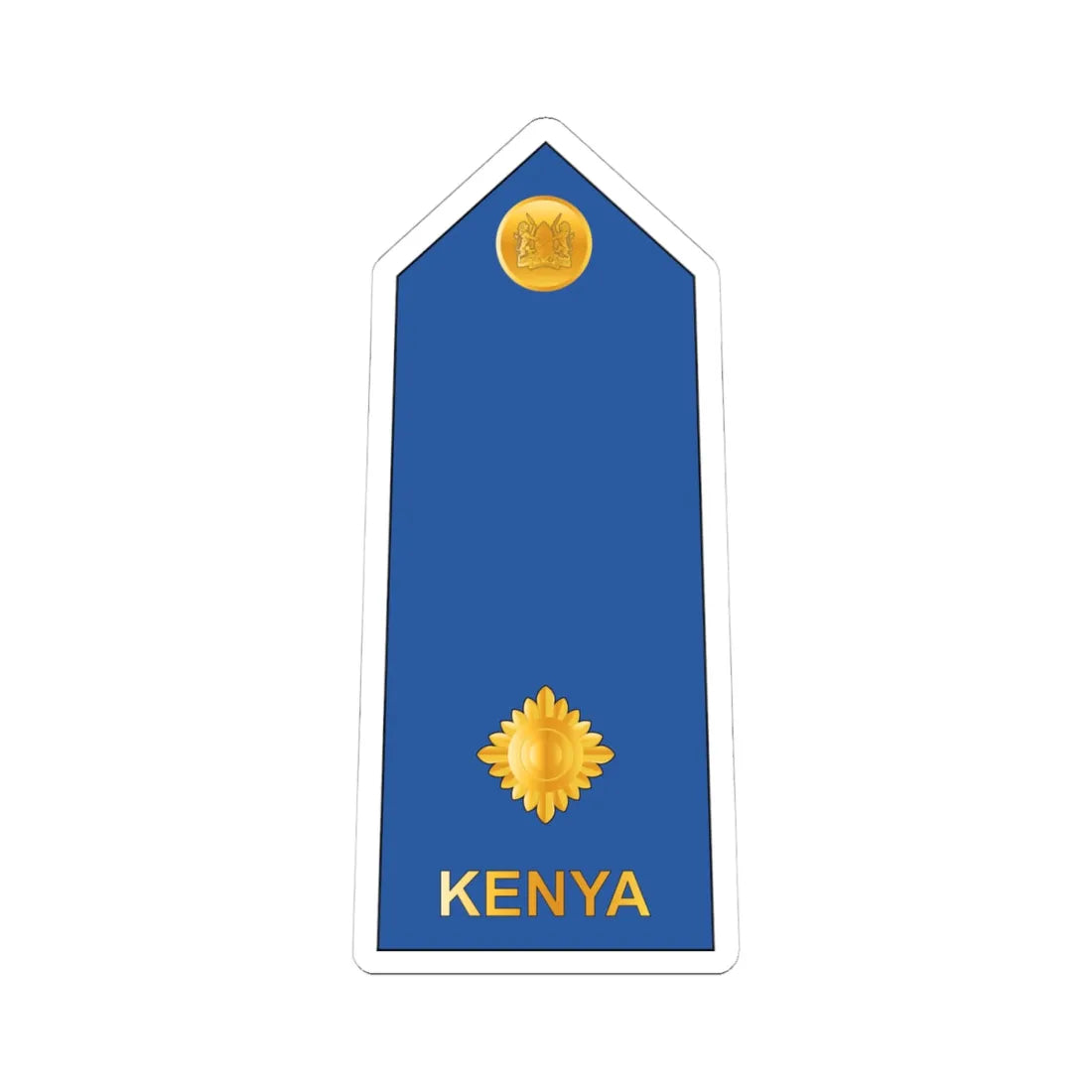 07. Kenyan Air Force 2LT (Kenya) (Military Rank) STICKER Vinyl Kiss-Cut Decal 4 Inch White - The Sticker Space