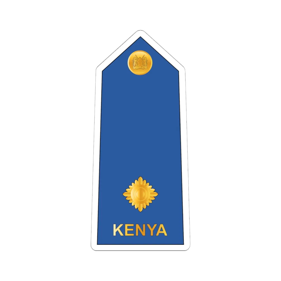 07. Kenyan Air Force 2LT (Kenya) (Military Rank) STICKER Vinyl Kiss-Cut Decal 6 Inch White - The Sticker Space