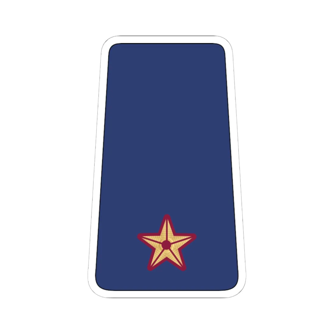 07. QEAF 2LT (Qatar) (Military Rank) STICKER Vinyl Kiss-Cut Decal 6 Inch White - The Sticker Space