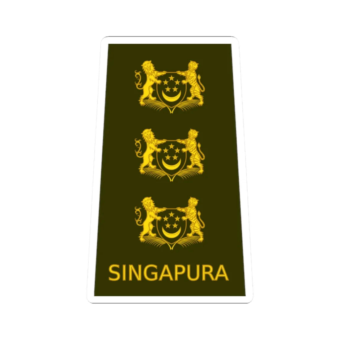 07 RSA OF05 (Singapore) (Military Rank) STICKER Vinyl Kiss-Cut Decal 2 Inch White - The Sticker Space