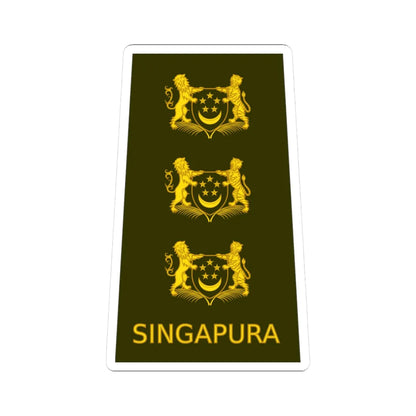 07 RSA OF05 (Singapore) (Military Rank) STICKER Vinyl Kiss-Cut Decal 3 Inch White - The Sticker Space