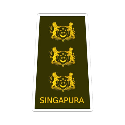 07 RSA OF05 (Singapore) (Military Rank) STICKER Vinyl Kiss-Cut Decal 4 Inch White - The Sticker Space