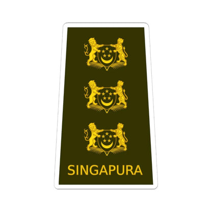 07 RSA OF05 (Singapore) (Military Rank) STICKER Vinyl Kiss-Cut Decal 6 Inch White - The Sticker Space