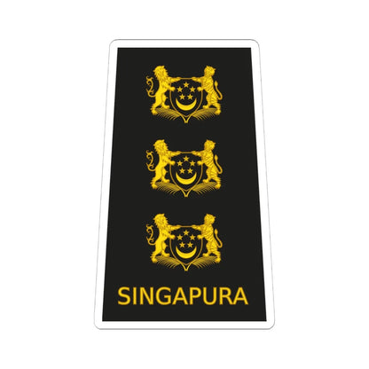 07 RSN OF05 (Singapore) (Military Rank) STICKER Vinyl Kiss-Cut Decal 6 Inch White - The Sticker Space