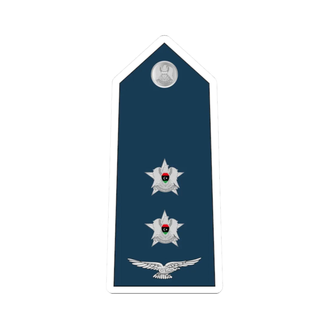 07.Libyan Air Force 1LT (Libya) (Military Rank) STICKER Vinyl Kiss-Cut Decal 2 Inch White - The Sticker Space