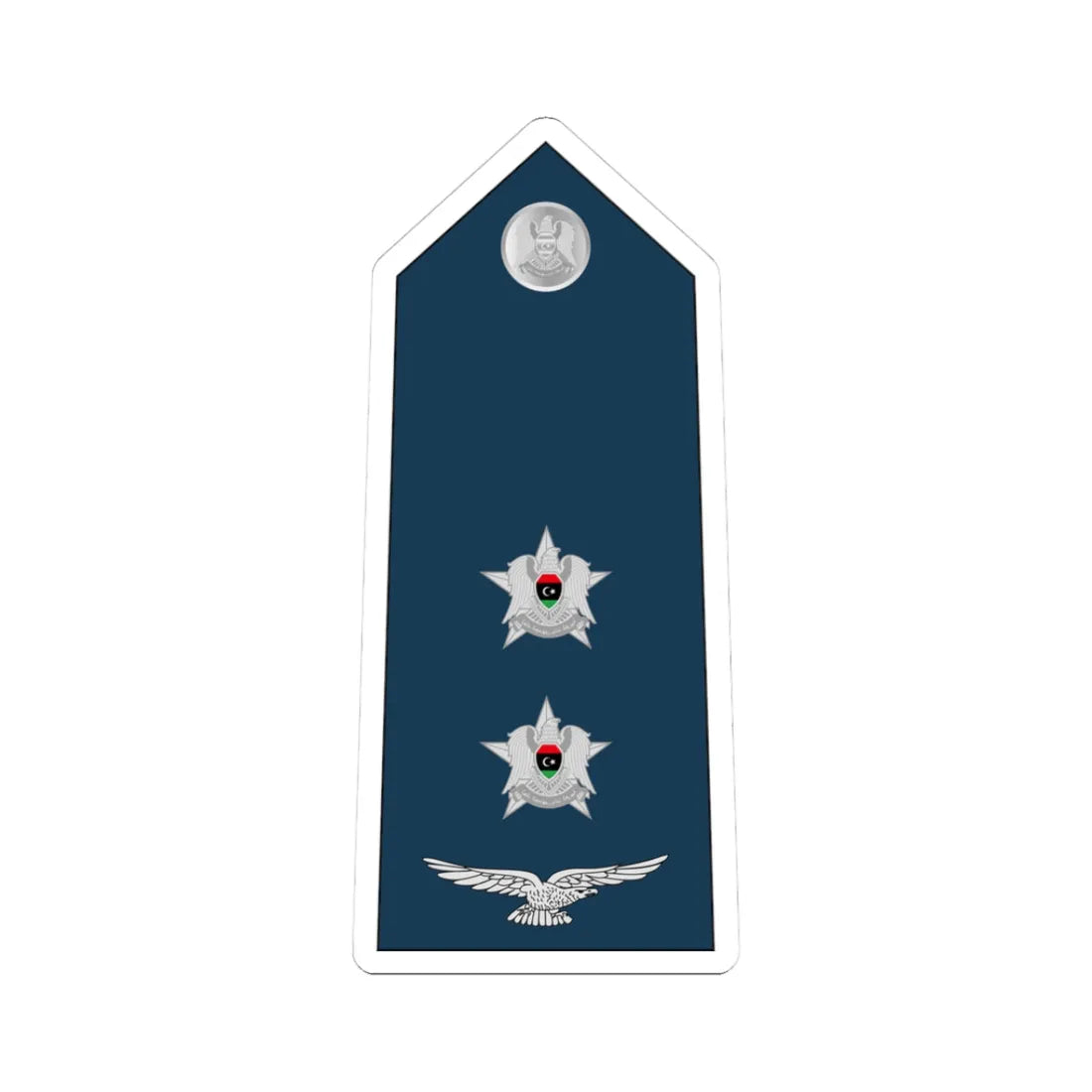 07.Libyan Air Force 1LT (Libya) (Military Rank) STICKER Vinyl Kiss-Cut Decal 3 Inch White - The Sticker Space