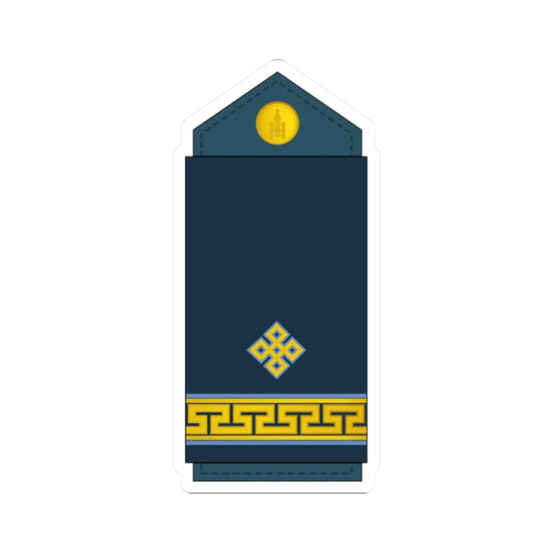 07.Mongolian Air Force JLT (Mongolia) (Military Rank) STICKER Vinyl Kiss-Cut Decal 2 Inch White - The Sticker Space