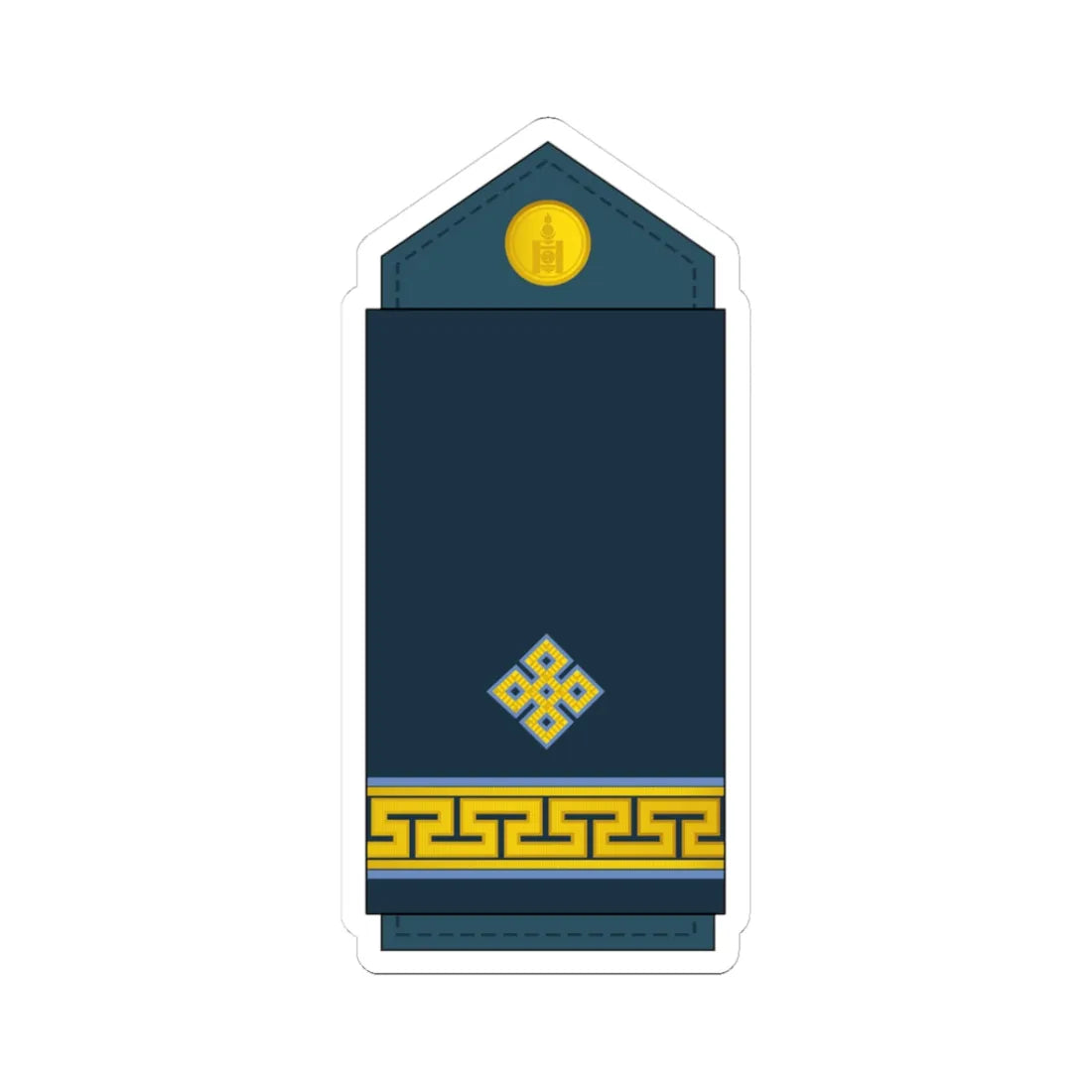 07.Mongolian Air Force JLT (Mongolia) (Military Rank) STICKER Vinyl Kiss-Cut Decal 3 Inch White - The Sticker Space