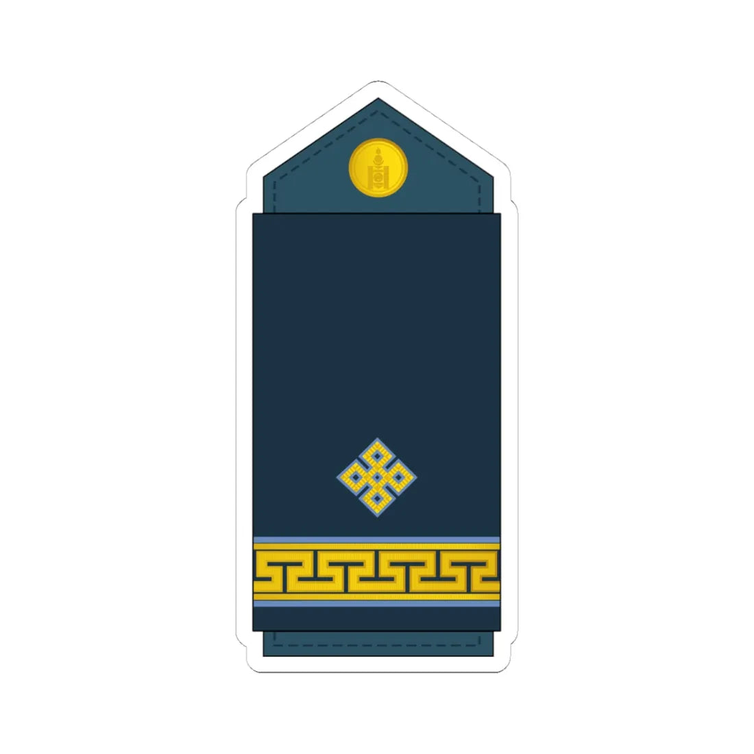 07.Mongolian Air Force JLT (Mongolia) (Military Rank) STICKER Vinyl Kiss-Cut Decal 4 Inch White - The Sticker Space