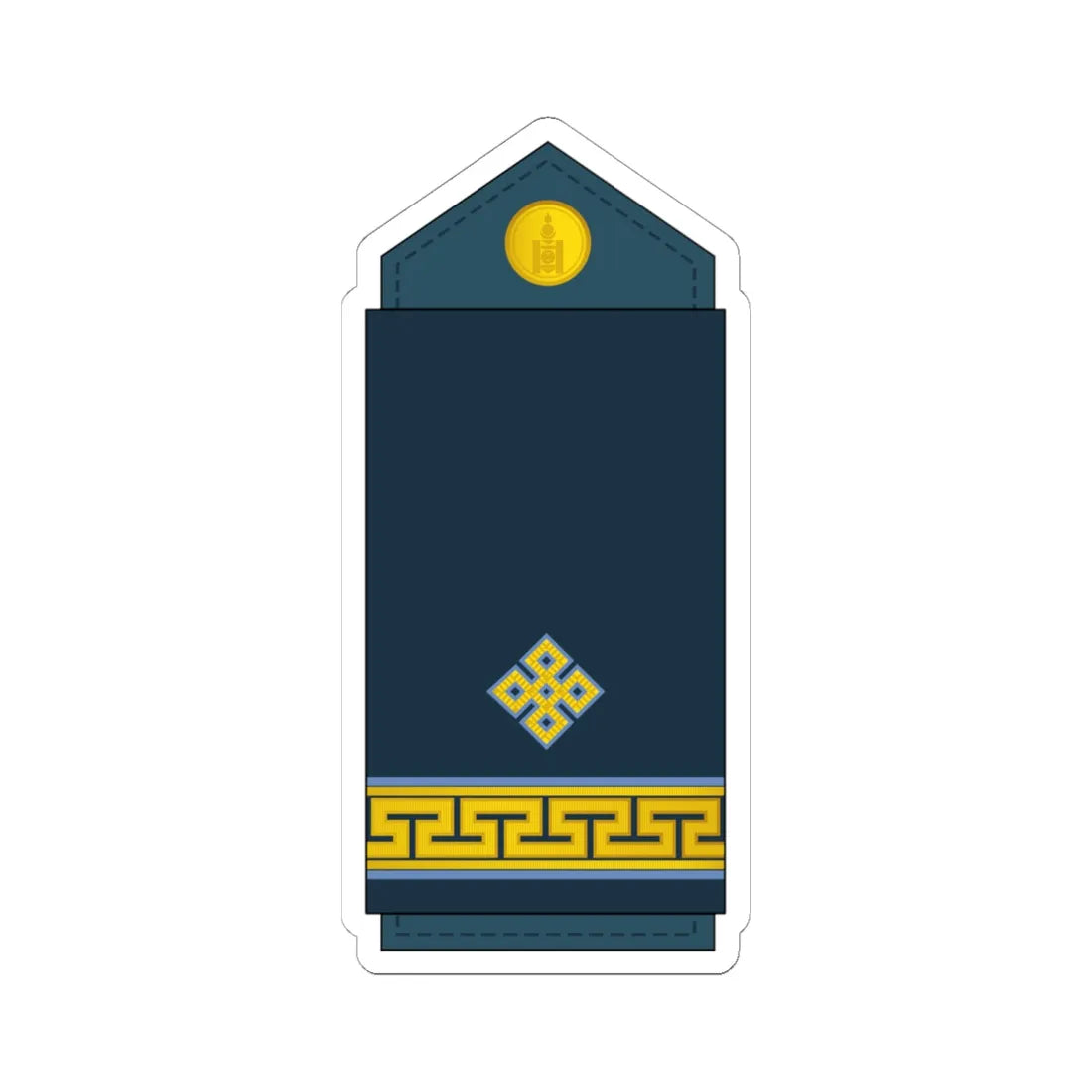07.Mongolian Air Force JLT (Mongolia) (Military Rank) STICKER Vinyl Kiss-Cut Decal 6 Inch White - The Sticker Space