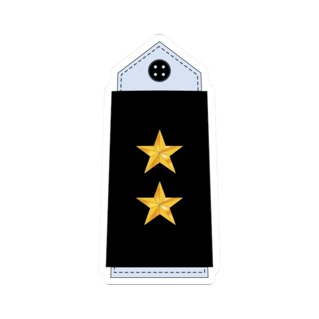 07.YN LTJG (Yemen) (Military Rank) STICKER Vinyl Kiss-Cut Decal 2 Inch White - The Sticker Space