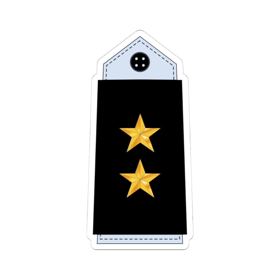 07.YN LTJG (Yemen) (Military Rank) STICKER Vinyl Kiss-Cut Decal 4 Inch White - The Sticker Space