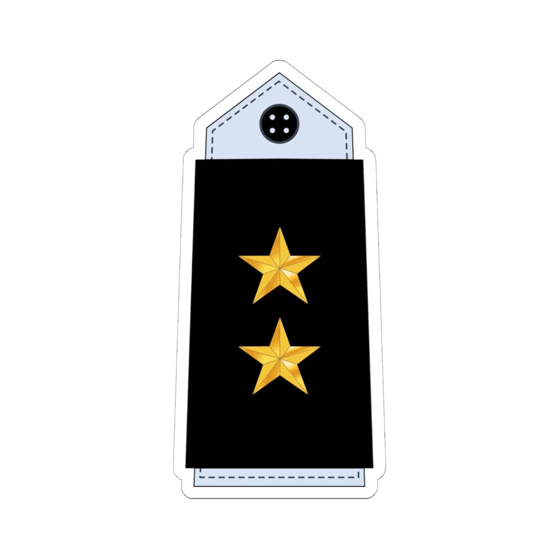 07.YN LTJG (Yemen) (Military Rank) STICKER Vinyl Kiss-Cut Decal 6 Inch White - The Sticker Space