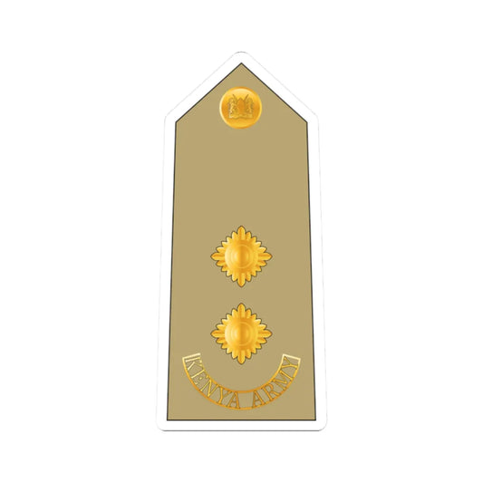 08. Kenyan Army LT (Kenya) (Military Rank) STICKER Vinyl Kiss-Cut Decal 2 Inch White - The Sticker Space