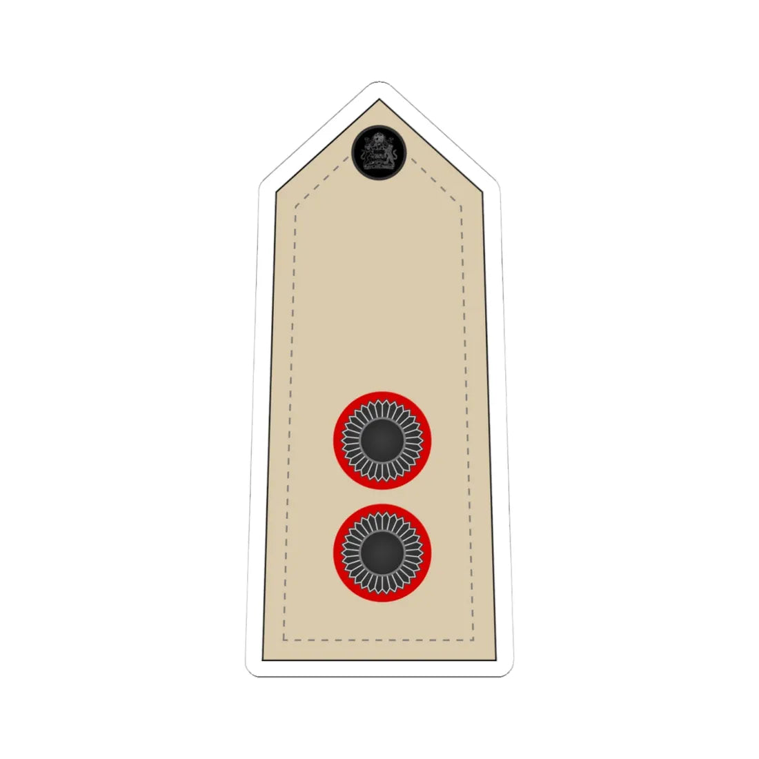 08. Malawi Army   LT (Malawi) (Military Rank) STICKER Vinyl Kiss-Cut Decal 4 Inch White - The Sticker Space