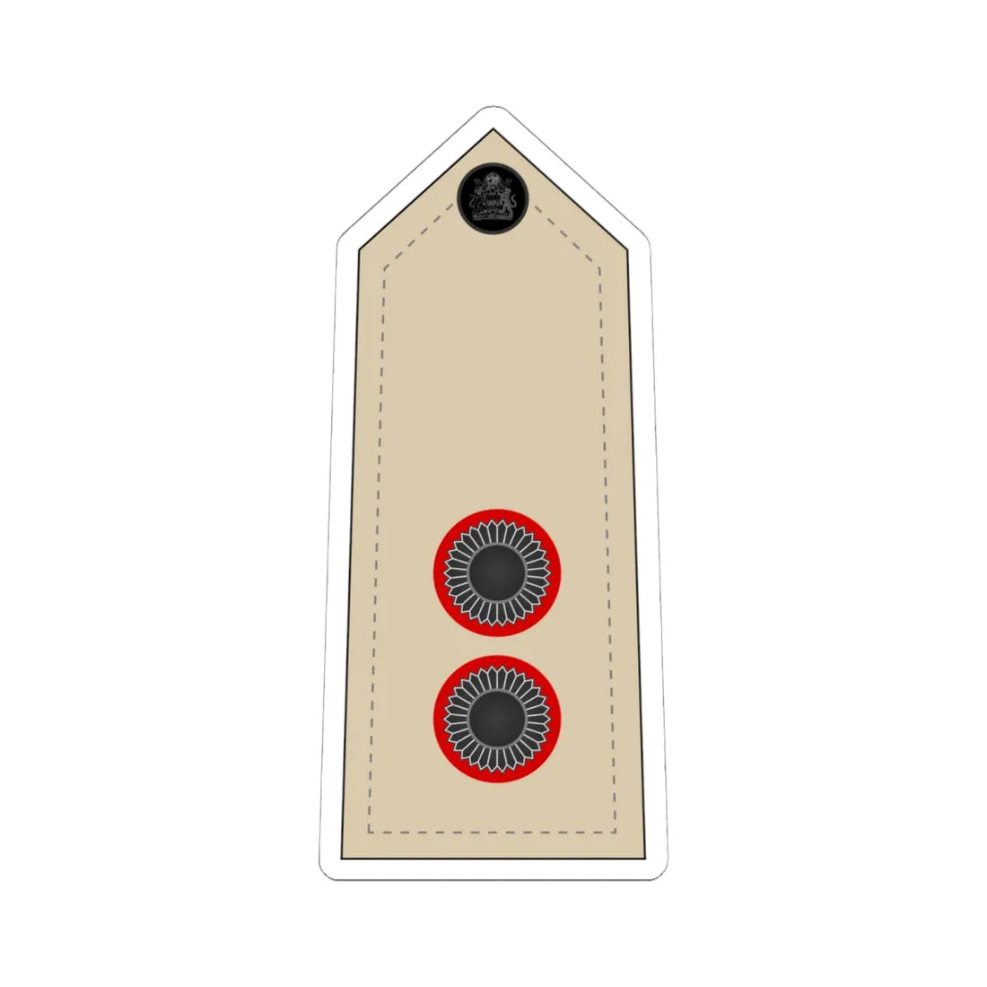 08. Malawi Army   LT (Malawi) (Military Rank) STICKER Vinyl Kiss-Cut Decal 6 Inch White - The Sticker Space