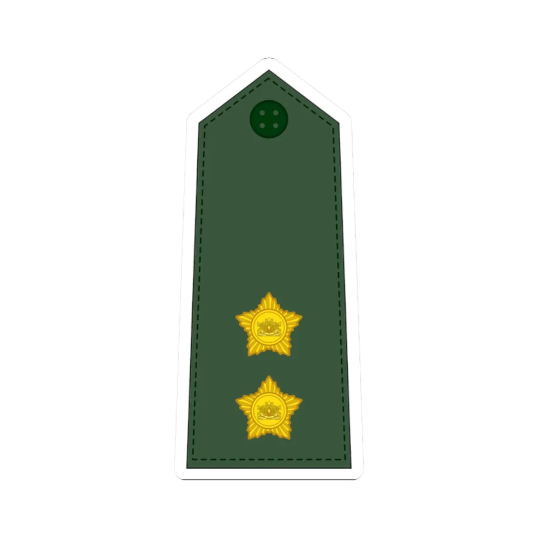 08. Myanmar Army 1LT (Myanmar) (Military Rank) STICKER Vinyl Kiss-Cut Decal 2 Inch White - The Sticker Space