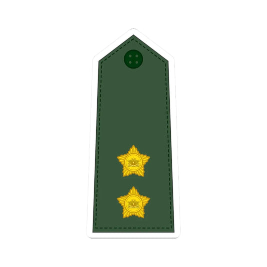 08. Myanmar Army 1LT (Myanmar) (Military Rank) STICKER Vinyl Kiss-Cut Decal 2 Inch White - The Sticker Space