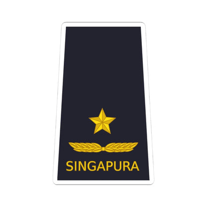 08 RSAF OF06 (Singapore) (Military Rank) STICKER Vinyl Kiss-Cut Decal 4 Inch White - The Sticker Space