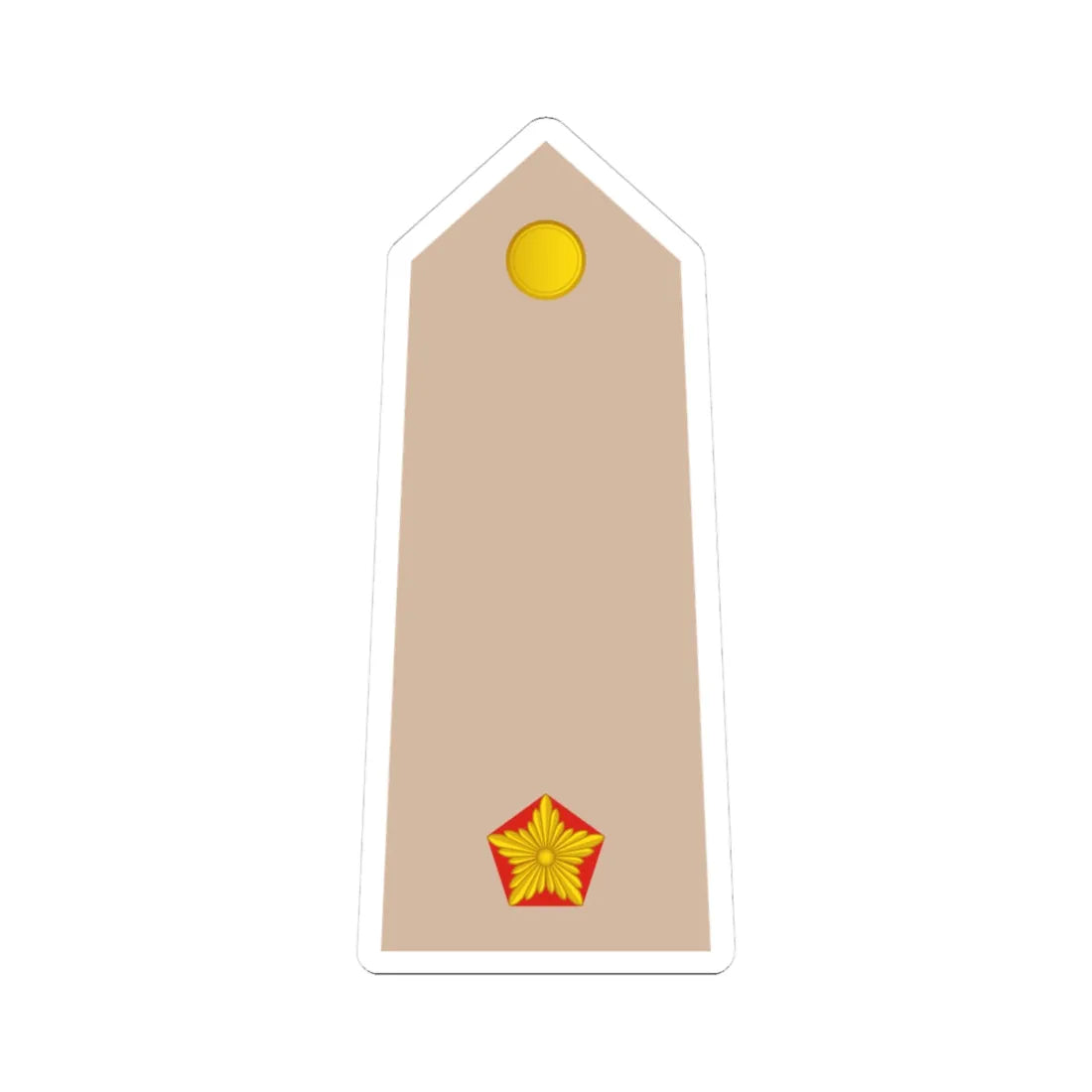 08 Somali Army 2LT (Mali) (Military Rank) STICKER Vinyl Kiss-Cut Decal 3 Inch White - The Sticker Space