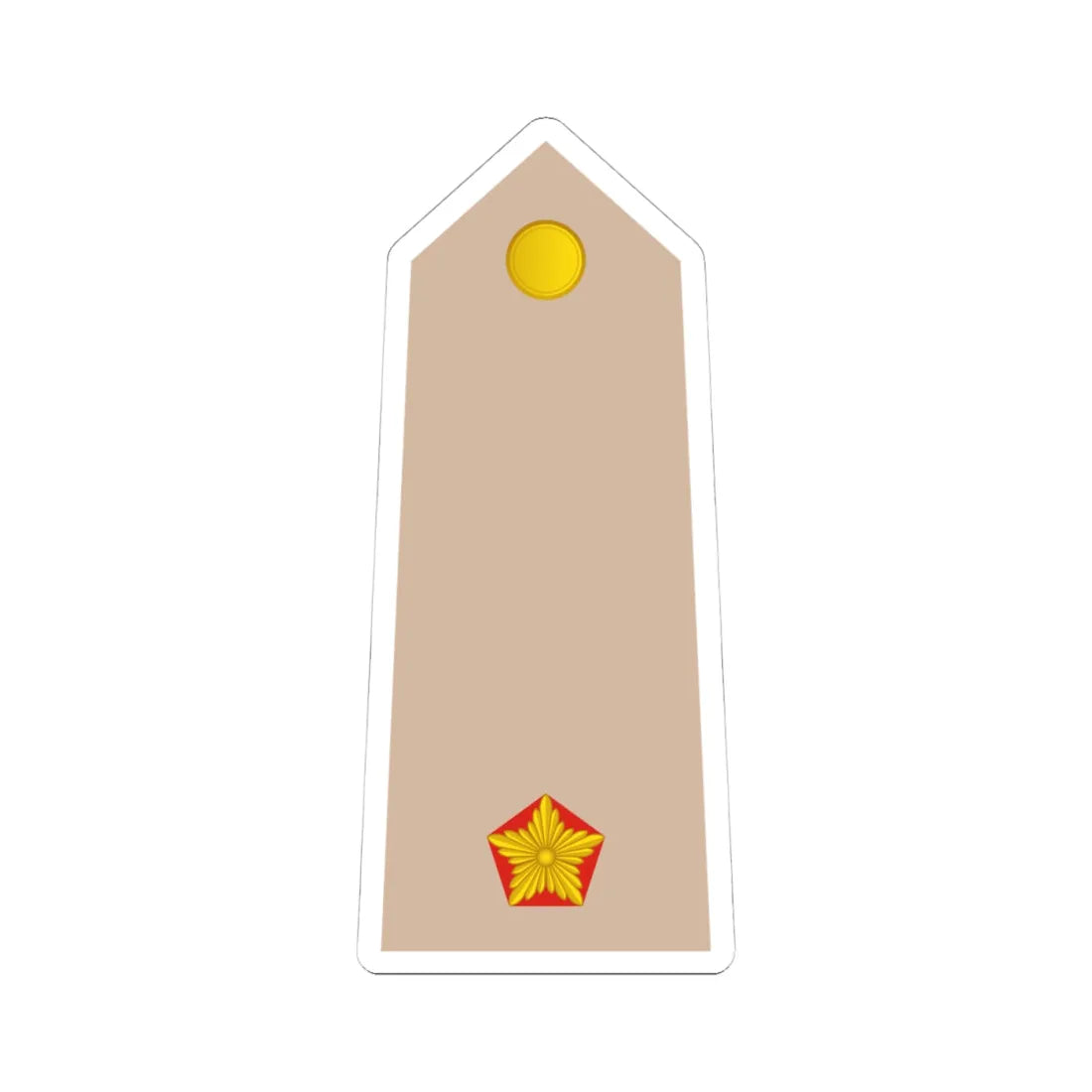 08 Somali Army 2LT (Mali) (Military Rank) STICKER Vinyl Kiss-Cut Decal 4 Inch White - The Sticker Space