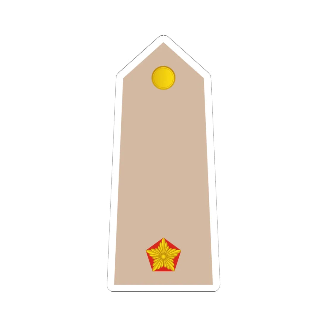 08 Somali Army 2LT (Mali) (Military Rank) STICKER Vinyl Kiss-Cut Decal 6 Inch White - The Sticker Space