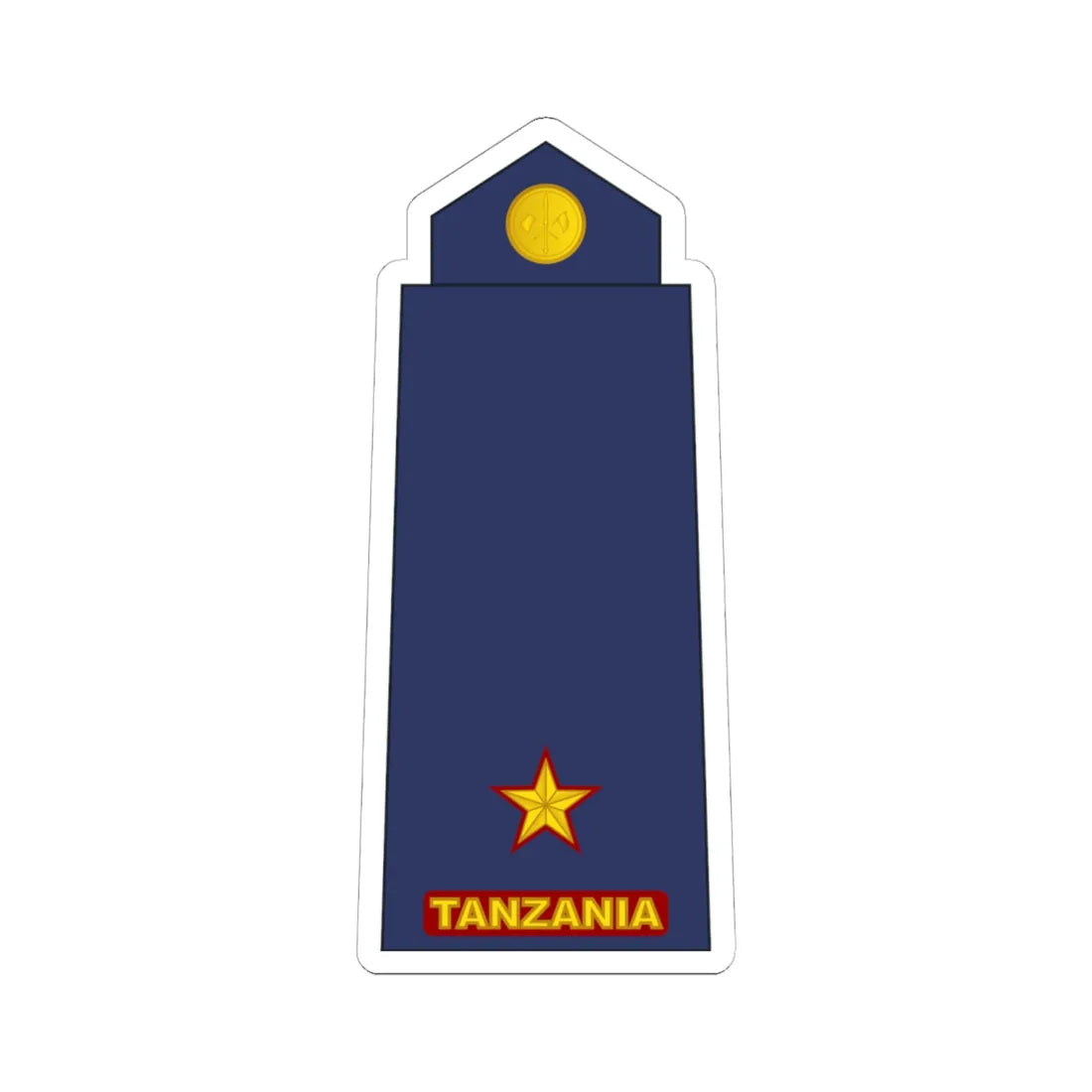08 Tanzania Air Force 2LT (Tanzania) (Military Rank) STICKER Vinyl Kiss-Cut Decal 6 Inch White - The Sticker Space