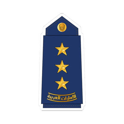 08 UAEAF CAPT (United Arab Emirates) (Military Rank) STICKER Vinyl Kiss-Cut Decal 3 Inch White - The Sticker Space