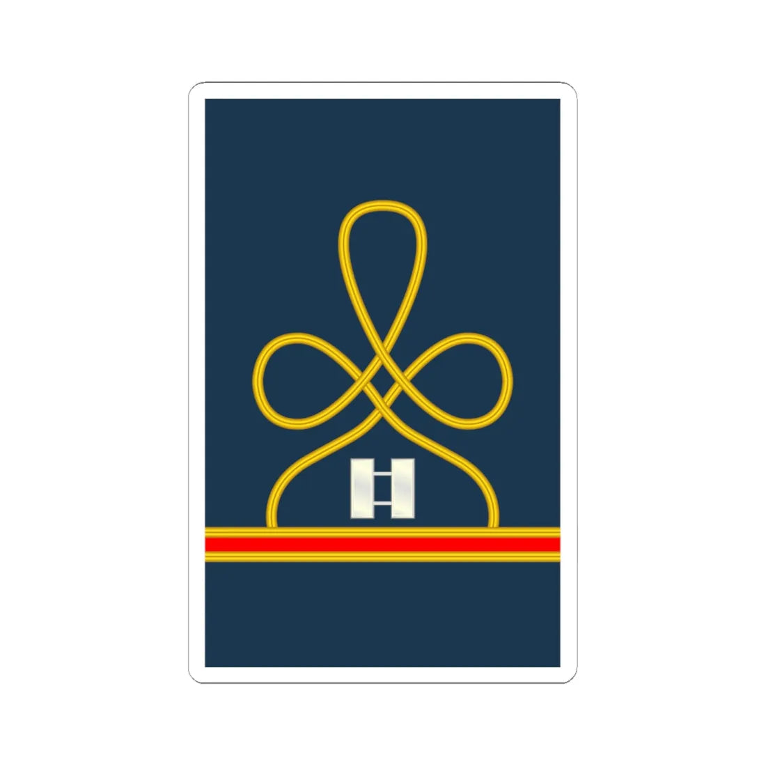 08 US Army Mess Uniform CPT (United States) (Military Rank) STICKER Vinyl Kiss-Cut Decal 6 Inch White - The Sticker Space
