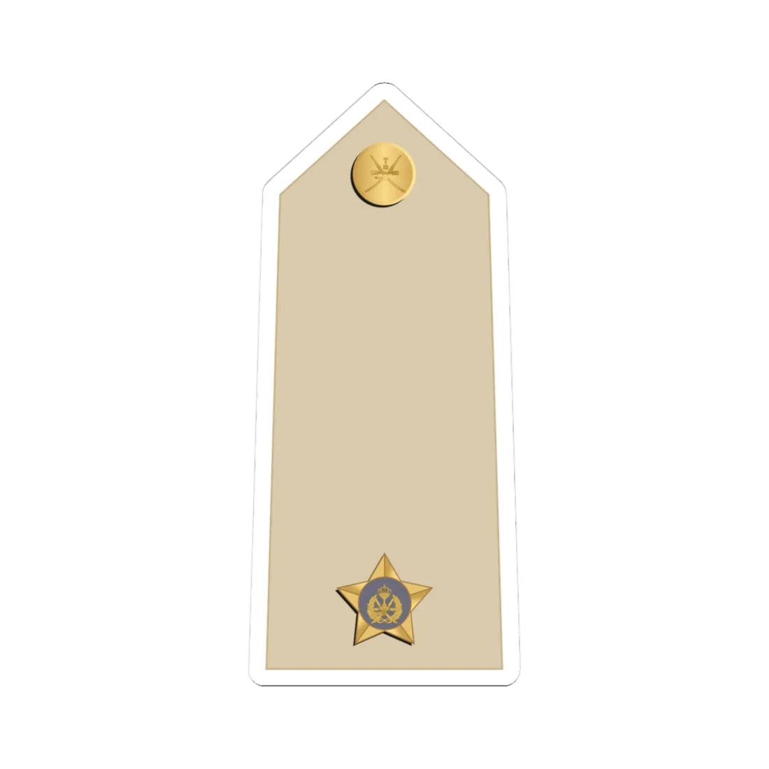 08.RAFO 2LT (Oman) (Military Rank) STICKER Vinyl Kiss-Cut Decal 3 Inch White - The Sticker Space