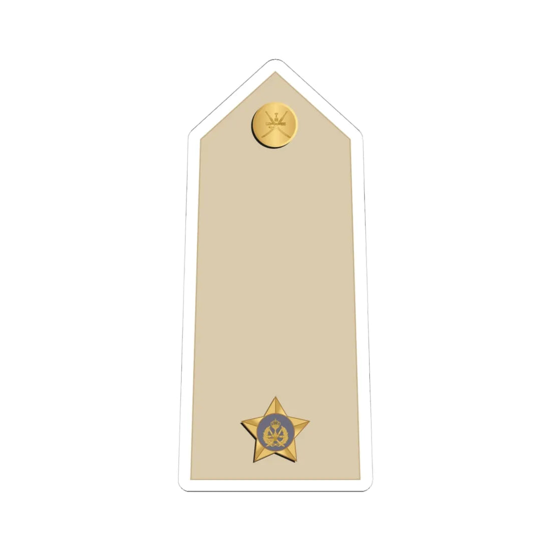 08.RAFO 2LT (Oman) (Military Rank) STICKER Vinyl Kiss-Cut Decal 4 Inch White - The Sticker Space