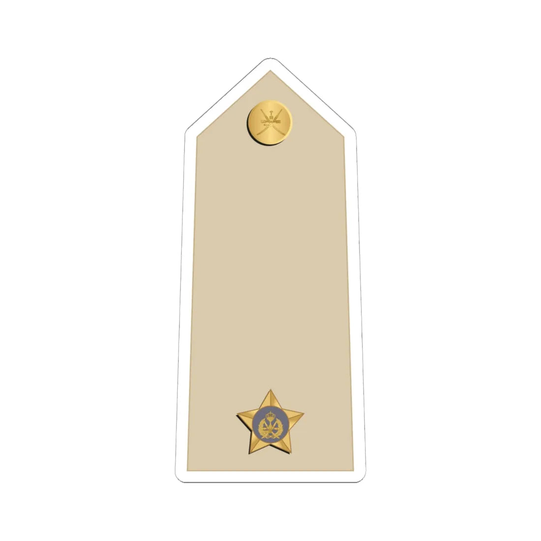 08.RAFO 2LT (Oman) (Military Rank) STICKER Vinyl Kiss-Cut Decal 6 Inch White - The Sticker Space