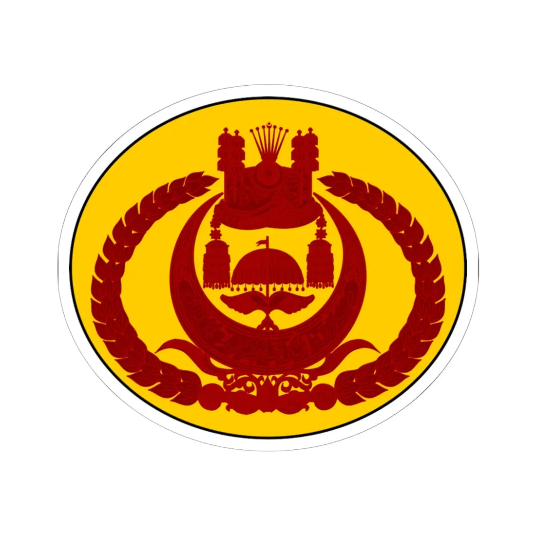 08.RBrAF FSGM (Brunei) (Military Rank) STICKER Vinyl Kiss-Cut Decal 6 Inch White - The Sticker Space