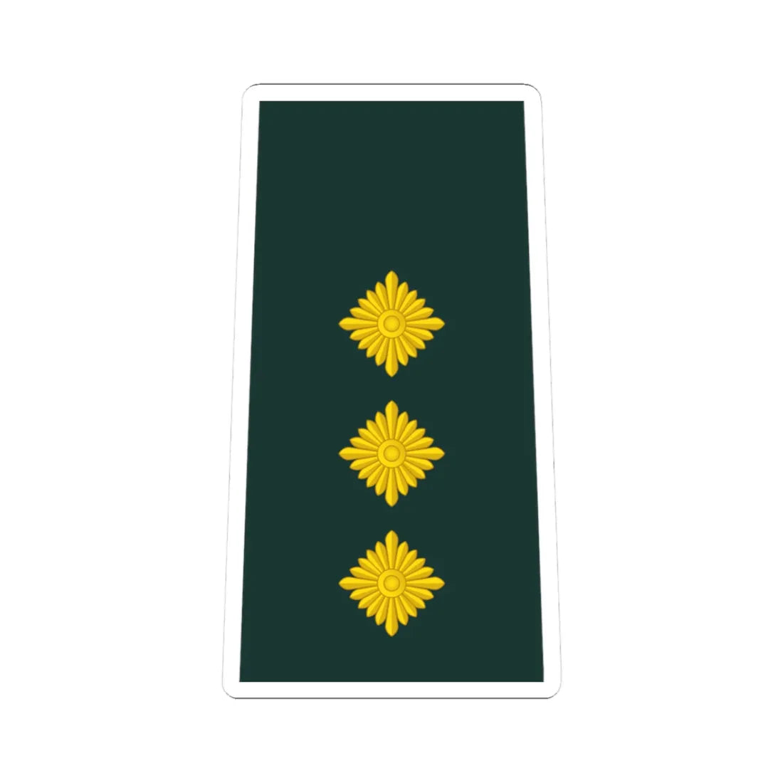 09 Ghana Army CPT (Ghana) (Military Rank) STICKER Vinyl Kiss-Cut Decal 3 Inch White - The Sticker Space