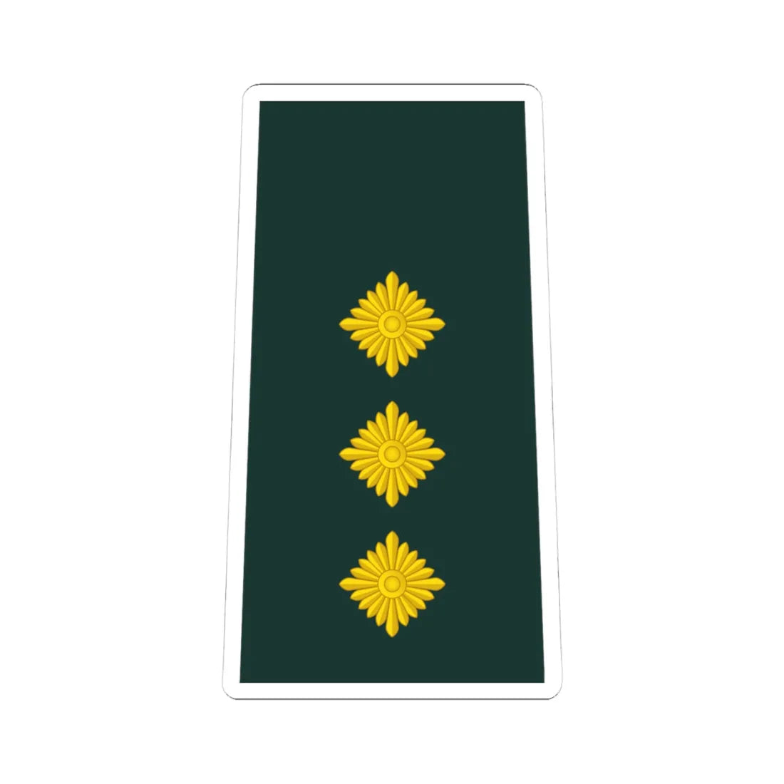 09 Ghana Army CPT (Ghana) (Military Rank) STICKER Vinyl Kiss-Cut Decal 4 Inch White - The Sticker Space