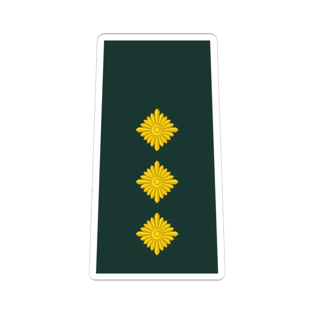 09 Ghana Army CPT (Ghana) (Military Rank) STICKER Vinyl Kiss-Cut Decal 6 Inch White - The Sticker Space