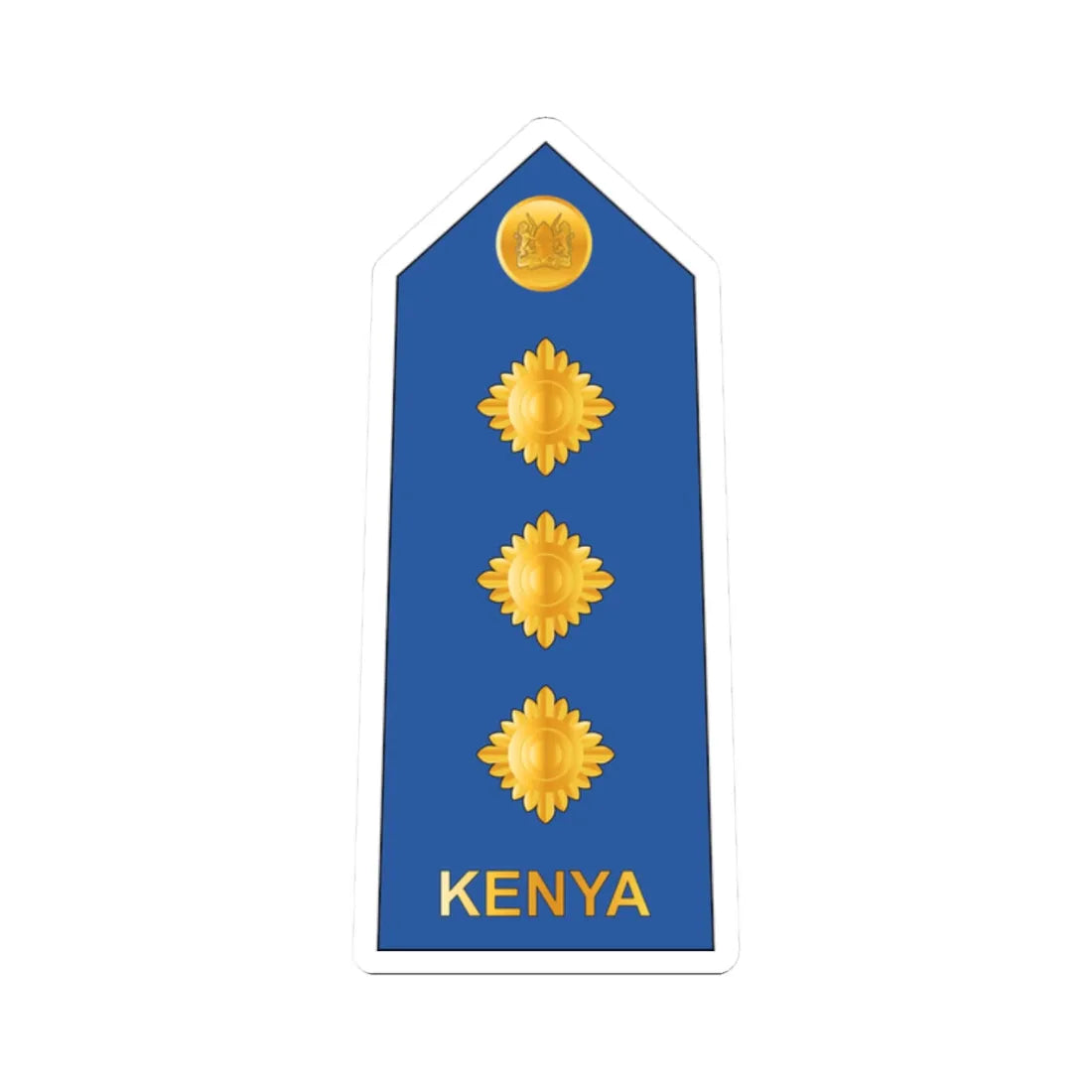 09. Kenyan Air Force CAPT (Kenya) (Military Rank) STICKER Vinyl Kiss-Cut Decal 2 Inch White - The Sticker Space