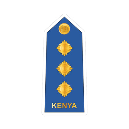09. Kenyan Air Force CAPT (Kenya) (Military Rank) STICKER Vinyl Kiss-Cut Decal 3 Inch White - The Sticker Space
