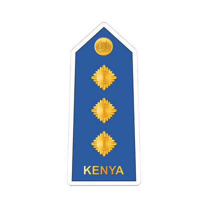 09. Kenyan Air Force CAPT (Kenya) (Military Rank) STICKER Vinyl Kiss-Cut Decal 4 Inch White - The Sticker Space